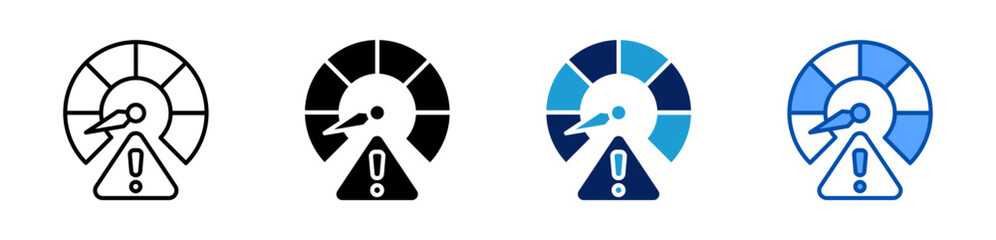 low risk icon set multiple style collection