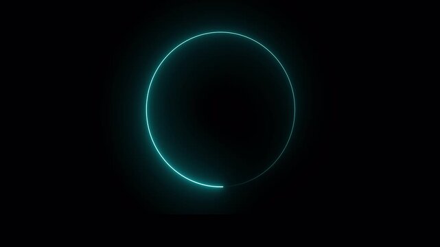Plasma ring against transparent background, circle animation in 4k.