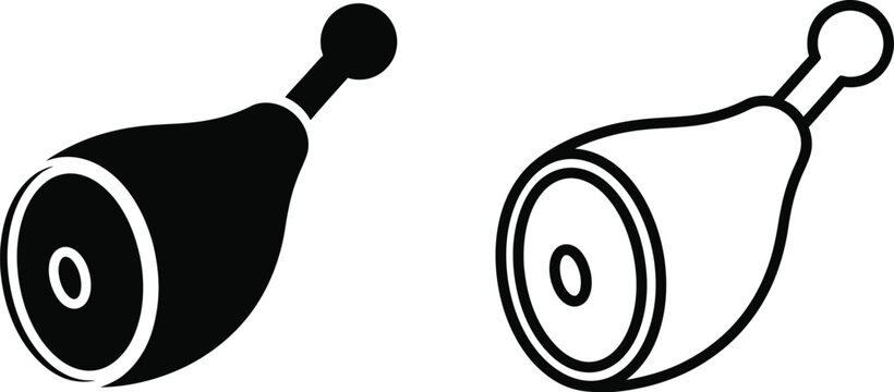 Meat leg pork or ham. Cooked turkey ham hock. 