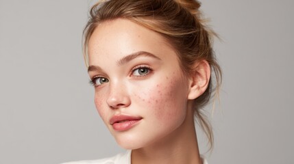 Naklejka premium Acne Treatment Medications Adolescents Teenage Skincare Products Healthcare Pharmacy Photography