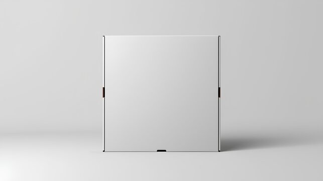 Modern blank vertical banner stand on white background for customizable advertising mockup presentation