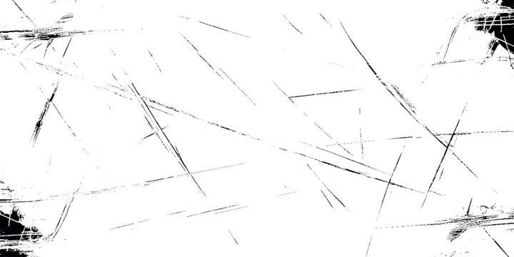 Grunge black ink scratch texture on white background delicate scratches and light distressed textures weathered appearance, ideal for adding organic depth.