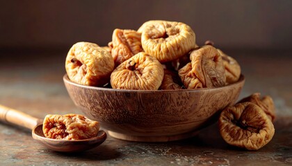 Dried Figs in a Rustic Bowl - A Delicious and Healthy Snack.