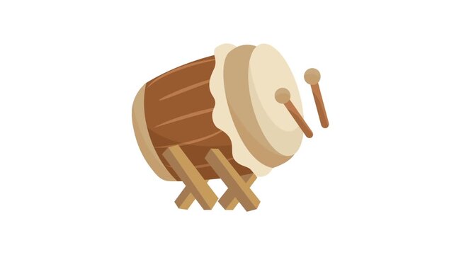 Ramadan Kareem Islamic Bedug Drum Animation Traditional Ramadan Celebration Motion Graphic