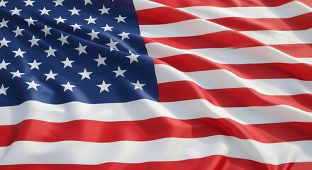 Fototapeta premium Flag day celebration united states flag waving proudly on june 14th