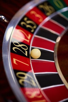 Casino Luxury Roulette Wheel Close-Up