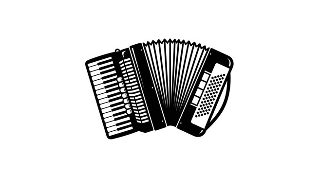 Black and white accordion instrument 1.