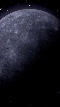 Stunning 4 K Planetary Surface Cratered Moon Realistic Space Exploration Cosmic Background Dark Universe Sci Fi Film V F X Animation Texture Seamless Loop
