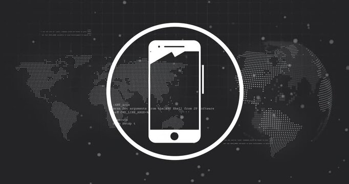 Centered phone icon in white ring showing diagonal wipe initiating overlays and signaling data sync