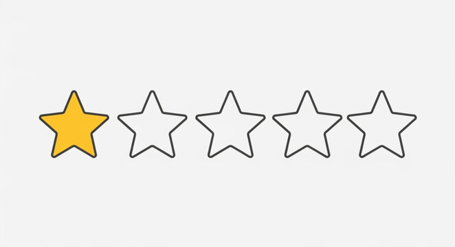 Single yellow star rating with four empty stars.