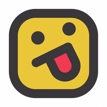 Silly animation icon for social media, presentations, videos, websites. Alpha Channel