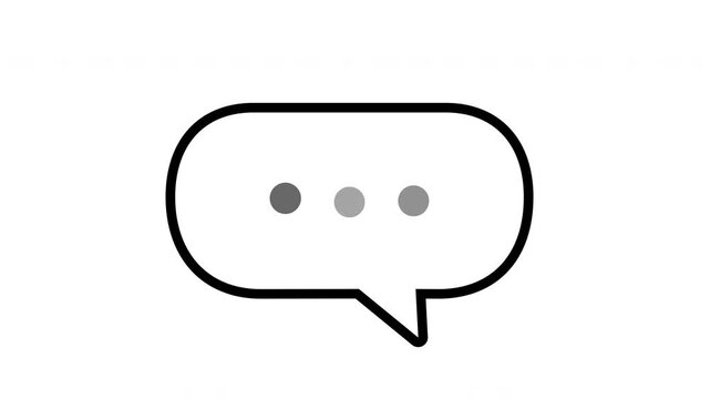 Rounded reply bubble with typing indicator on transparent background