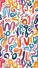 Obraz premium Vibrant abstract geometric pattern featuring a dynamic composition of colorful shapes and forms..