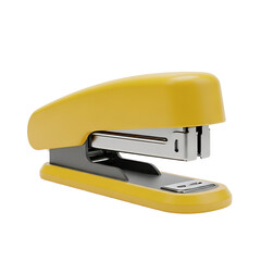 Yellow stapler isolated on transparent background