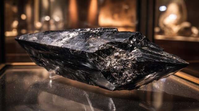 Black Obsidian Arrowhead Fragment with Sharp Chipped Edge
