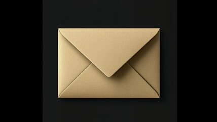 Elegant gold envelope containing a pristine white envelope a symbol of important communication and correspondence.