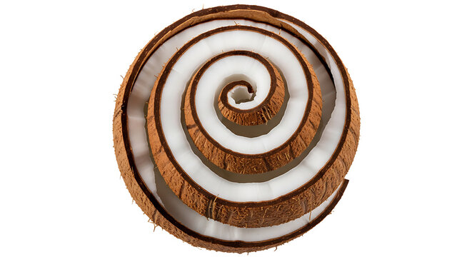Coconut Cross Section Spiral Pattern.