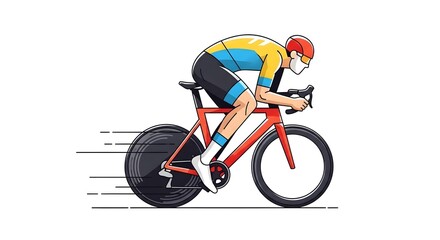 Naklejka premium Professional Road Cycling Racing