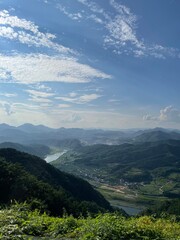 Obraz premium mountain landscape with clouds