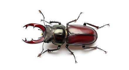 Stag beetle with distinctive mandibles