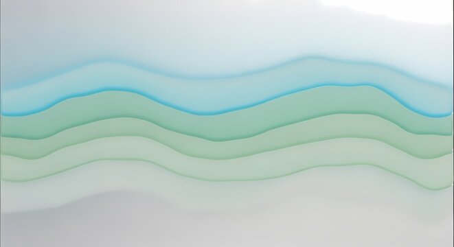 Abstract Gradient Waves of Blue and Green