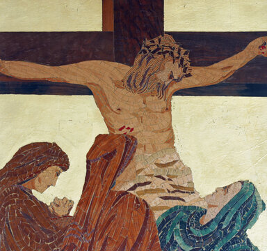 12th Stations of the Cross, Jesus dies on the cross, parish Church of Blessed Aloysius Stepinac in Velika Gorica, Croatia