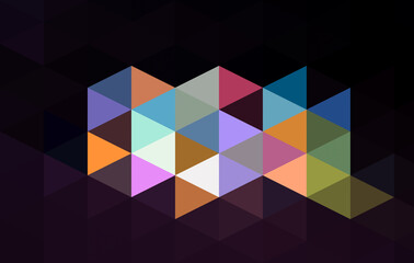 Fototapeta premium a digital geometric abstract artwork featuring a pattern of interlocking triangles, The style is modern and minimalistic, used for creative purposes, modern branding, brochures, or digital media