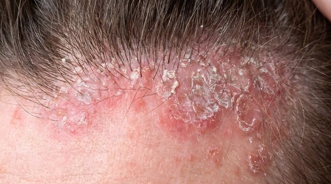 symptomatic of scalp psoriasis or seborrheic dermatitis