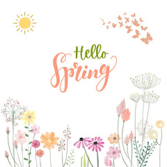 hello spring card