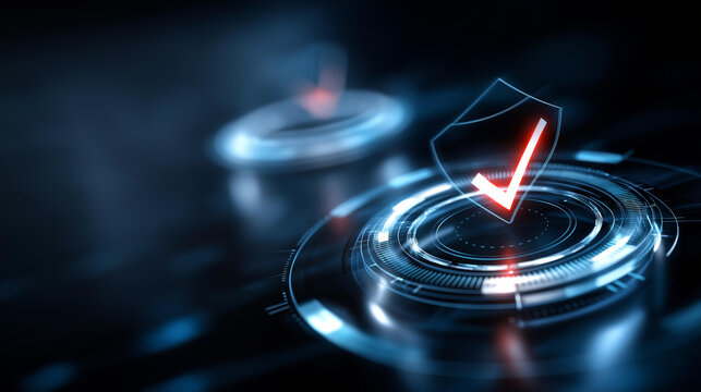 AI-powered online exam proctoring concept with glowing behavior monitoring analytics, academic security shields, and integrity verification visualization on a dark digital