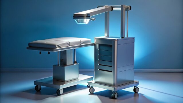 Electrosurgical Unit and Medical Examination Table in Hospital Setting