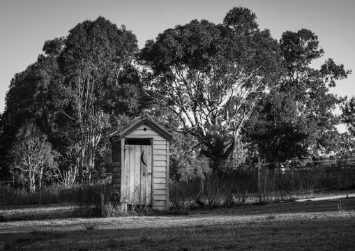Old out House, toilet.