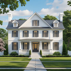 Fototapeta premium house on the hill