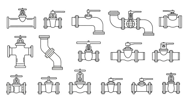 Various Industrial Water Pipe Fittings.