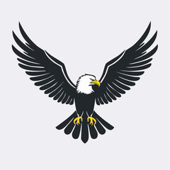 Obraz premium Majestic Eagle with Wings Spread Wide, Symbol of Freedom and Power