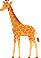 Obraz premium Tall Giraffe Safari Vector Illustration.