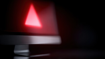 cyber attack alert notification on computer display