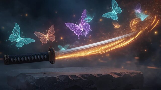 刀虫エネルギー斬撃ファンタジー動画