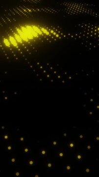 futuristic particle dotted animation background, glowing lights