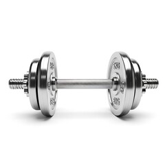 Obraz premium A silver dumbbell with weights on both ends