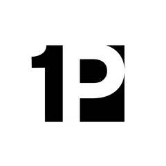 Geometric 1P Initial Logo Design for Branding and Identity