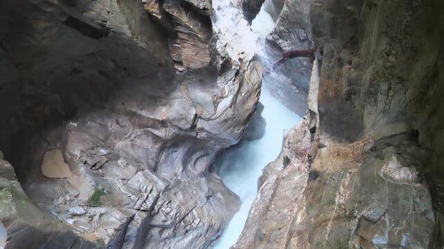 A view of the Horrid of Bellano near Lecco lake, Lombardy, Italy
