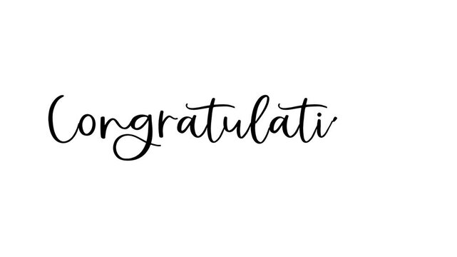 Congratulations Script Text with White Space Copy Space with Alpa Channel