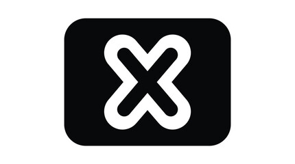 Obraz premium Black X Letter Logo Icon Design Element