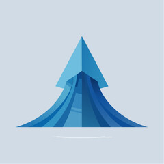 Fototapeta premium Abstract upward arrow graphic representing growth, progress, and success
