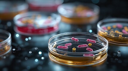 Petri dish with bacterial colony and antibiotic disk representing bacteria testing for antibiotic efficacy in preclinical testing.
