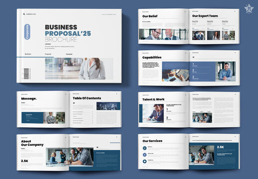 Business Proposal Landscape Brochure Template