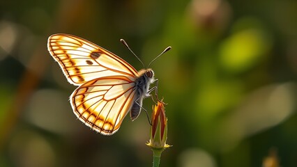 Obraz premium chrysalis. Newly emerged butterfly with damp wings in the soft morning light. wildlife magazines, conservation campaigns, designed for nature documentaries and education and eco-tourism storytelling.