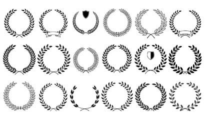 Laurel Wreath Collection &ndash; Victory and Award Vector Illustrations