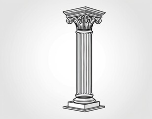 Naklejka premium A classic column design, suitable for architectural or historical illustrations
